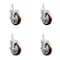 Service Caster Assure Parts 190PUBPRC4P Replacement Caster Set with Brakes, 4PK ASS-SCC-SQ20S514-PPUB-MRN-TLB-34-4 - alternate 1